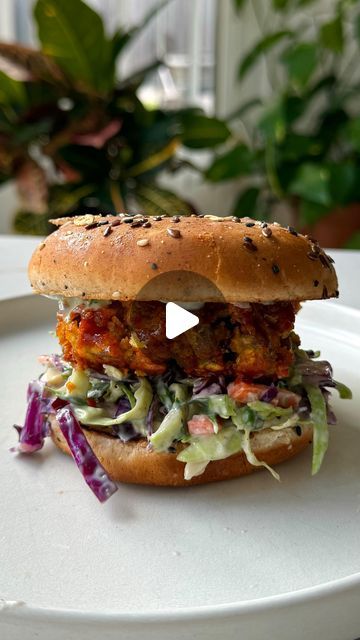 Anisha on Instagram: "veganuary ep 6: BBQ mushroom burger! With a silken tofu aioli and brussels sprouts slaw. I love mushrooms, I love burgers, I love mushroom burgers. bbq oyster mushroom burger (makes enough for 4 burgers but would also recommend eating some of the mushrooms plain) * 6 oz oyster mushrooms * 1 cup besan (gram flour or chickpea flour) * ½ cup cornstarch * 1 tsp smoked paprika * 1 tsp garlic powder * ½ tsp turmeric * ½ tsp cayenne * 1 tsp salt or to taste * ½ tsp black pepper * 1 cup water or as needed * 1 cup panko breadcrumbs *more or less as needed * 2 tbsp BBQ sauce * 1 tbsp sriracha * 1 tsp maple syrup * neutral oil like canola oil for frying silken tofu aioli * 350 g silken tofu * 2 tbsp fresh parsley * 2 tbsp nutritional yeast * 2 tsp dijon mustard * ½ tsp sea sal Bbq Mushrooms, I Love M, Bbq Oysters, Mushroom Burgers, Mushroom Burger, Oyster Mushroom, Silken Tofu, Oyster Mushrooms, Gram Flour