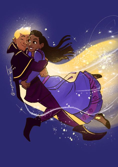 Asha and --WHO'S THIS????? Sorry Disney, but I love couples and that's my wish 😭💙✨ Ariana DeBose - This Wish - From "Wish" Ariana Debose, Disney Art Style, Disney Theory, Star Boy, Clever Halloween Costumes, Disney Characters Videos, Disney Concept Art, Disney Princess Pictures, Star Wars Artwork