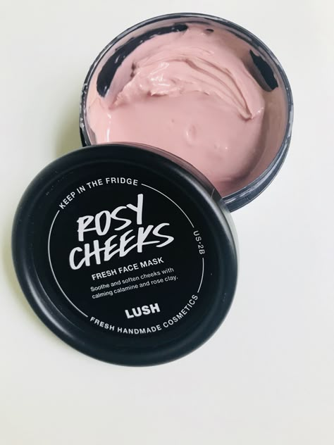 Lush Rosy Cheeks Face Mask, Rosy Cheeks Aesthetic, Lush Face Products, Lush Face Mask, Skincare Face Masks, Christmas Wish List Ideas, Skincare Face Mask, Lush Store, Fresh Face Mask