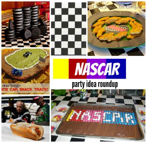 Daytona 500 Party Ideas! Full of NASCAR Party fun! Nascar Party Ideas, Nascar Party Food, Nascar Birthday Party, Engagement Rings Vintage Unique, Nascar Birthday, Unique Engagement Rings Vintage, Nascar Race Tracks, Nascar Party, Nascar Costume