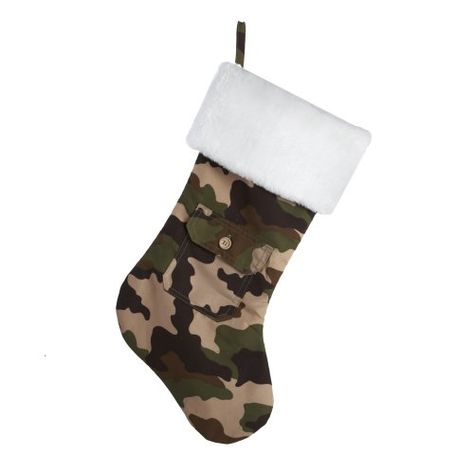 Kurt Adler Camouflage Stocking with Faux Fur Cuff 185Inch -- This is an Amazon Affiliate link. You can find more details by visiting the image link. Camo Christmas, Red Christmas Tree Skirt, Mini Christmas Stockings, Christmas Stockings Diy, Army Camouflage, Christmas Stocking Holders, Red Christmas Tree, Hanging Stockings, Rugged Look