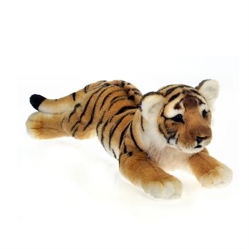 Lying Realistic Stuffed Tiger by Fiesta at stuffedafari.com Tiger Plushie, Sewing Plush, Stuffed Tiger, Tiger Stuffed Animal, Tiger Party, Aladdin Costume, Doll Nursery, Baby Doll Nursery, Hey Man