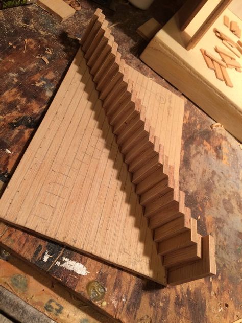 How to Build Dollhouse Stairs Dollhouse Stairs Ideas, Dollhouse Patterns Wood, Diy Dollhouse Staircase, Dollhouse Stairs Diy, Doll House Stairs, Build Dollhouse, Dollhouse Stairs, Dollhouse Staircase, Build A Dollhouse