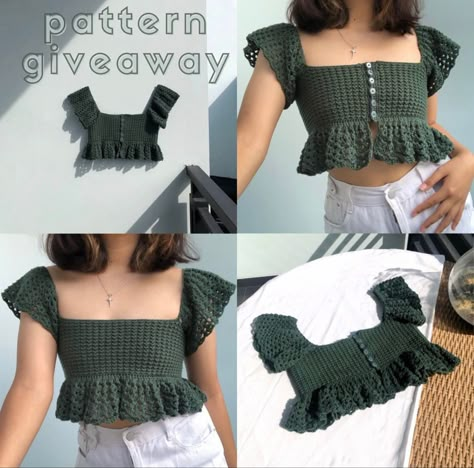 Tops A Crochet, Boho Crochet Patterns, Crochet Top Outfit, Irish Crochet Patterns, Crochet Bedspread Pattern, Crochet Tutorial Pattern, Crochet Crop Top Pattern, Mode Crochet, Crochet Design Pattern