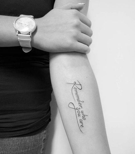 Inscription Tattoo, Ankle Tattoos For Women, Literary Tattoos, Cat Tattoos, Geniale Tattoos, Arm Band Tattoo, Tiny Tattoo, Remember Who You Are, Up Tattoos