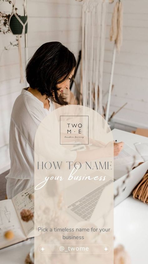 In this guide, I am sharing 4 ways on how to choose a timeless name for your business that will have longevity. Simple and easy steps to help you pick the name for your new business or if you are thinking to change it to make it more timeless and relevant to your brand. Name Your Business, Naming Your Business, Timeless Brand, New Business, Business Success, Grow Business, Business Names, Top Tips, Easy Steps