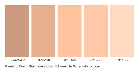 Color scheme palette image Peach Color Code, Red Color Names, Pale Skin Color, Peach Color Palettes, Surprise Images, Hexadecimal Color, Brown Color Schemes, Hex Color Palette, Colors For Skin Tone