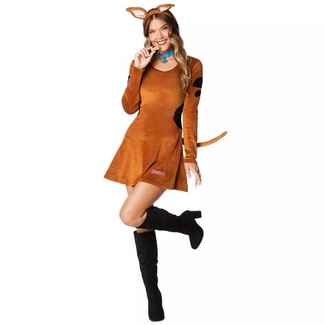 Adult Scooby-Doo Dress Costume - Spirithalloween.com Scooby Doo Dress, Scooby Doo Costumes, Spirit Halloween Costumes, Scooby Doo Halloween, New Scooby Doo, Black Halloween Dress, Group Costumes, Dress Halloween Costume, Dress Costume