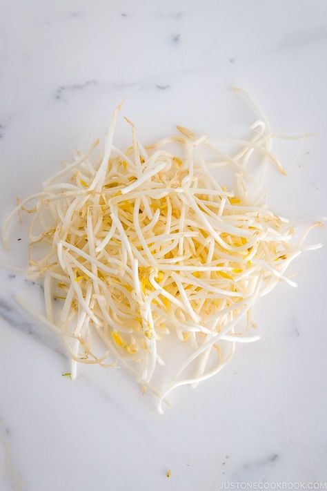 Bean Sprouts (Moyashi) | Easy Japanese Recipes at JustOneCookbook.com Health Benefits Of Beans, Recipes Using Beans, Bean Sprout Salad, Ramen Toppings, Vegetarian Ramen, Bean Sprout, Sprout Salad, Easy Japanese Recipes, Sprouts Salad