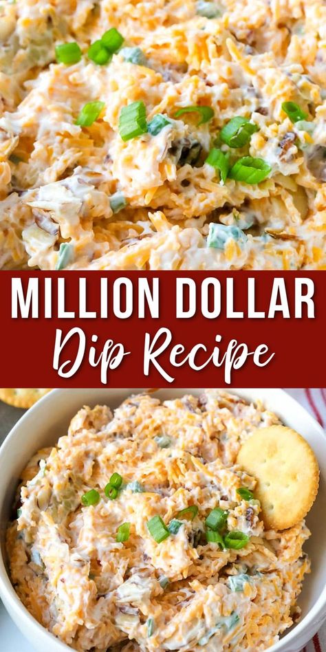 Million Dollar Dip Recipe, Million Dollar Dip, Pool Food, Cold Dip, Tailgating Food, Best Dip Recipes, Party Dip Recipes, Delicious Dips Recipes, Cheese Dip Recipes