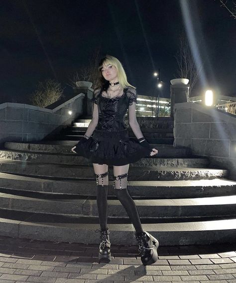 gothspo, goth, mall goth, harajuku, vampire, punk, emo, scene, alt, demonia, platform boots Demonia Platform Boots, Goth Grunge Outfits, Goth Harajuku, Dress Kawaii, Kawaii Clothing, Grunge Outfit, Gothic Clothing, Fit Ideas, Mall Goth