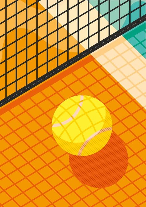 Illustrator Richard Keeling imagines a world that hints at human presence with new eye-popping series | Creative Boom Tennis Wallpaper, Tennis Posters, Tennis Art, Tennis Lessons, Sport Illustration, Beach Tennis, Sports Graphic Design, Sport Photography, Hand Painted Signs