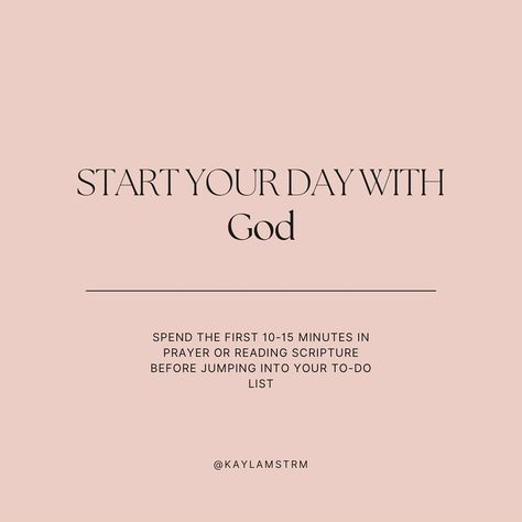 Time Management Tips to Prioritize God Daily ⏰ 🙏 Life gets busy, but that doesn’t mean your time with God has to take a back seat. Here are 5 practical ways to keep God at the center of your day, no matter how packed your schedule is: 1. Start Your Day with God: Spend the first 10-15 minutes in prayer or reading scripture before jumping into your to-do list. 2. Pray During Daily Tasks: Use pockets of time (like commuting or doing chores) to connect with God through short prayers. 3. Sch... Start The Day With God, How To Spend Time With God, Prioritize God, Start Your Day With God, God At The Center, Spending Time With God, Spend Time With God, Womens Bible, Connect With God