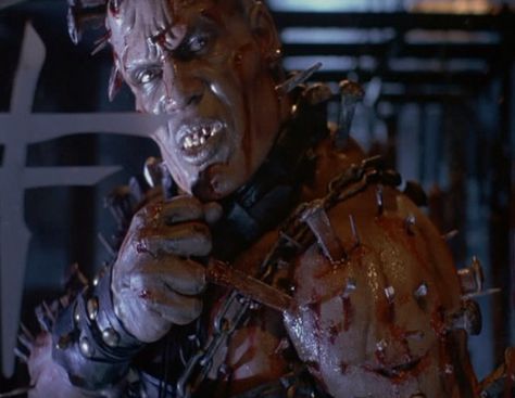 Ghost #10 from the movie Thir13en Ghosts, George Markley, aka "The Hammer". 13 Ghosts Characters, Thir13en Ghosts, Thirteen Ghosts, 13 Ghosts, Haunted Movie, Horror Villians, Black Zodiac, Tony Shalhoub, Ghost Movies