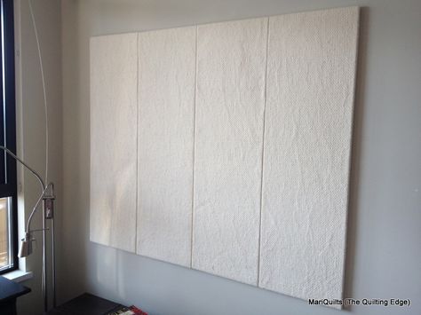 Design Wall tutorial - I need to make me one of these! Quilt Design Wall, Quilt Sewing Room, Foam Insulation Board, Sewing Room Inspiration, Sewing Spaces, Quilt Studio, Sewing Room Design, Sewing Room Organization, Quilting Room