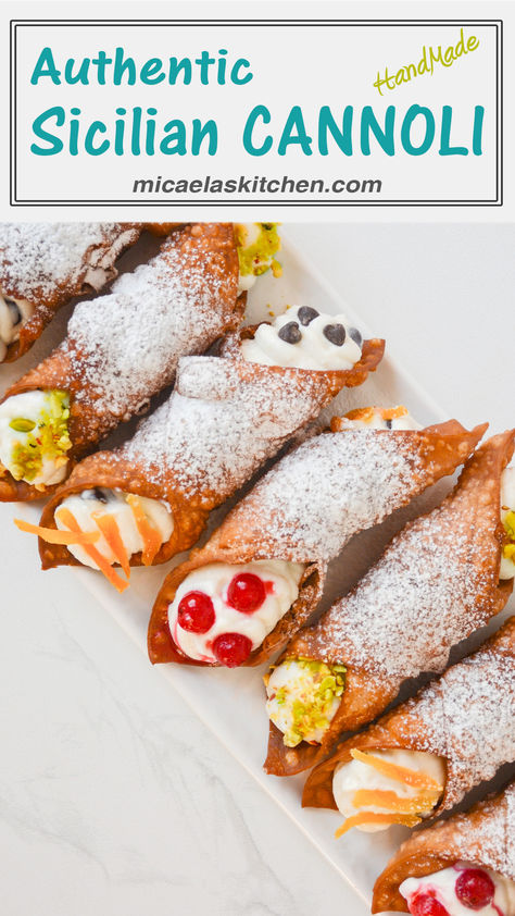 Traditional Sicilian Cannoli Recipe, without food processor or stand mixer Authentic Italian Cannoli Recipe, Sicilian Recipes Authentic, Sicilian Cannoli Recipe, Sicilian Cannoli, Italian Cannoli, Cannoli Recipe, Sicilian Recipes, Cannoli, Stand Mixer