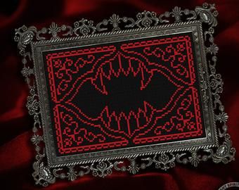 Goth Cross Stitch, Gothic Cross Stitch, Victorian Cross Stitch, Goth Cross, Pumpkin Cross Stitch, Stitch Halloween, Gothic Cross, Beadwork Embroidery, Gothic Crosses