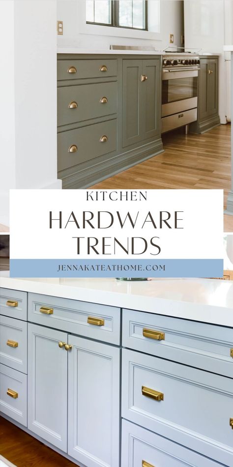 From cabinet knobs, handles and pulls, to faucets and sinks, these are the kitchen hardware trends you need to know about to create your dream kitchen in 2023! Pulls For White Cabinets Hardware, Trending Kitchen Drawer Pulls, Interior Hardware Ideas, Modern Pulls Cabinet Hardware, White Shaker Kitchen Cabinets Hardware Drawer Pulls, All Pulls On Kitchen Cabinets, 2023 Cabinet Hardware Trends, Mixing Kitchen Cabinet Hardware, Unique Kitchen Cabinet Hardware