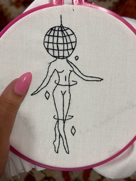 #mirrorball #taylorswift #erastour#midnights #minimaltattoo #minimalart Mirror Ball, Minimal Tattoo, Minimal Art, Embroidery And Stitching, Taylor Swift, Stitching, Embroidery, Cross Stitching