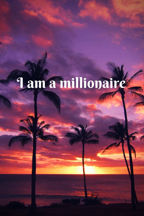 I am a millionaire. I Am A Millionaire, Millionaire Minds, Life Vision Board, Wealth Affirmations, Morning Affirmations, Manifestation Board, Manifesting Money, Money Affirmations, Manifestation Affirmations