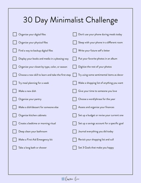 Minimalist Challenge, Minimalism Challenge, Minimalist Bullet Journal, Minimal Lifestyle, 30 Days Challenge, 10 Day Challenge, Becoming Minimalist, 30 Day Challenges, Declutter Challenge