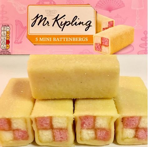 Mr Kipling Mini Battenbergs Mr Kipling Cakes, Mr Kipling, Ice Cream Drinks, Bakery Bread, Very Hungry, British Food, I Want To Eat, Baking Sweets, High Tea