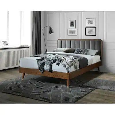 Buy Beds Online at Overstock | Our Best Bedroom Furniture Deals Idea Bilik Tidur, Beautiful Bed Designs, Raising Arizona, Platform Bedroom, Hiasan Bilik Tidur, Bed Price, Cnc Furniture, Fabric Headboard, Wooden Headboard