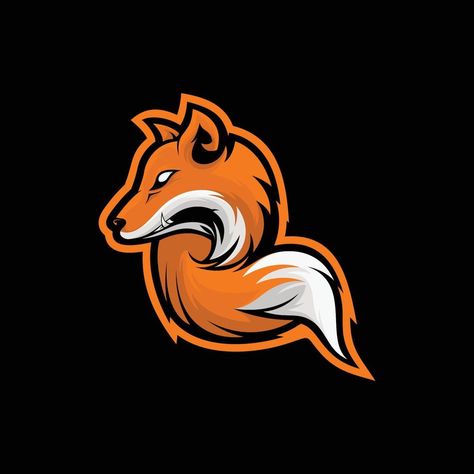 logotipo da mascote da raposa Fox Vector, Fox Mascot, Fox Mascot Logo, Wolf Mascot Logo, Fox Logo Design, Art Logo, Lettering Design, Vector Art, Fox