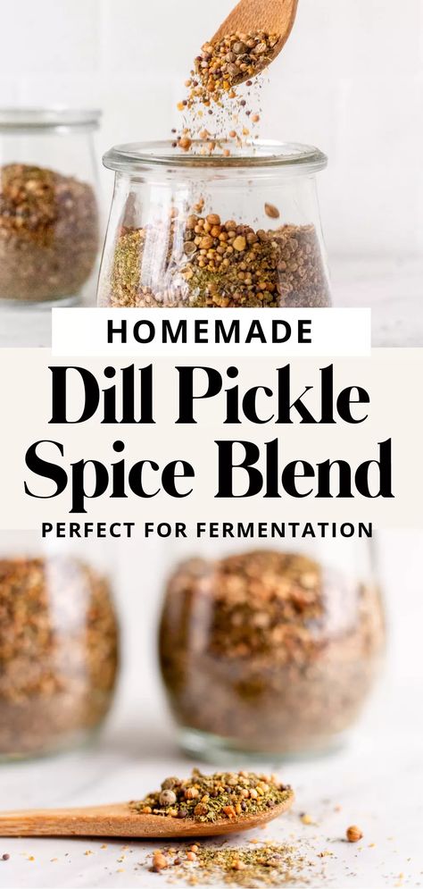 Diy Pickle Recipes, Canning Dill Pickles Recipe With Pickling Spice, Dill Pickle Spices, Homemade Pickling Spice Recipe, Dill Pickling Spice Recipe, Pickle Spice Recipe, Pickle Seasoning Recipe, Dill Pickle Salt, Spices Recipes Homemade