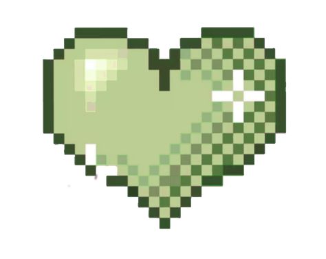 Green Pixel Aesthetic, Green Pixel Icons, Pixel Art Notion, Green Pixel Art, Green Emoji, Swirl Cake, Green Hearts, Pixel Heart, Green Pictures