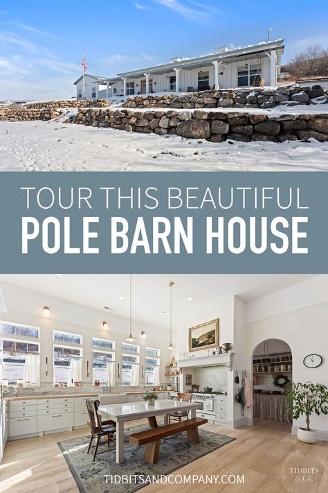 Thinking about building a pole barn house? Here my best design ideas for making a pole barn house feel like home. Pole Barn Homes Interior, Pole Barn House, European Farmhouse Kitchen, Pantry Design Ideas, Beautiful Pantry, Building A Pole Barn, Barn House Design, Texas House, European Farmhouse