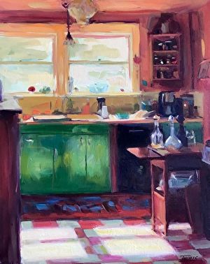 Pam Ingalls - Event - "Sanctuaries" Paul Schulenburg, Oil Painting Realistic, Painting Realistic, Kitchen Drawing, Interior Paintings, Abstract Painting Modern, Art Abstract Painting, Quirky Home Decor, Cute Home Decor