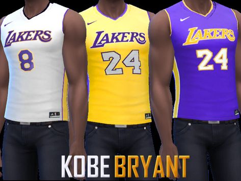 RJG811's Kobe Bryant Jerseys (spa day needed) The Sims 4 Cc Lakers, Hipster Crop Tops, Framed Jersey, Sims Ideas, Sims Community, School Uniforms, Ts4 Cc, Men Clothes, Cc Finds