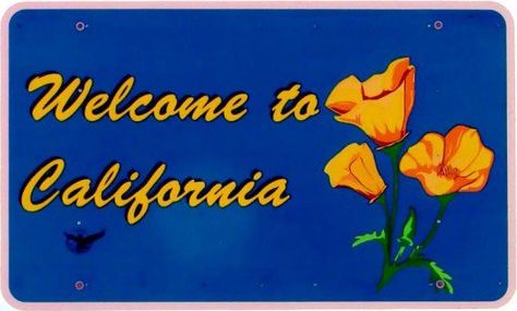 Welcome To California Sign, Welcome To California, California Sign, State Signs, Moving Long Distance, California Living, Moving To California, University Of Southern California, California Poppy