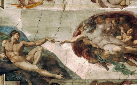 1920x1200 Wallpaper - Michelangelo Museum Bored People, The Creation Of Adam, Most Famous Paintings, Sandro Botticelli, Religious People, Western Paintings, Sistine Chapel, Inspiring People, Famous Art