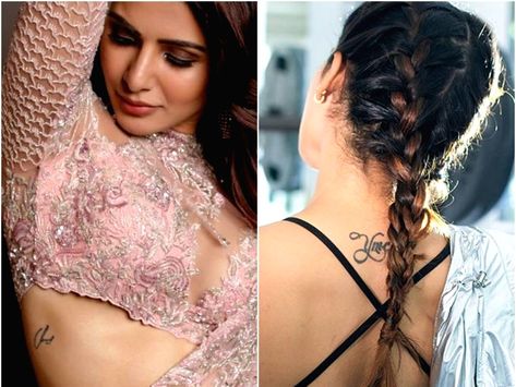 Samantha Tattoo, Urfi Javed, Samantha Ruth Prabhu, Tattoo Chest, Koffee With Karan, Younger Self, Samantha Ruth, Name Tattoos, S Tattoo