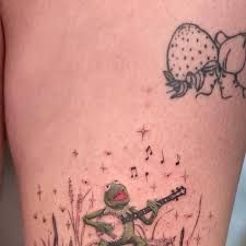 Kermit Tattoo, Street Tattoo, Rainbow Connection, Dope Tattoos, Fine Line Tattoos, S Tattoo, Line Tattoos, First Tattoo, Artist On Instagram