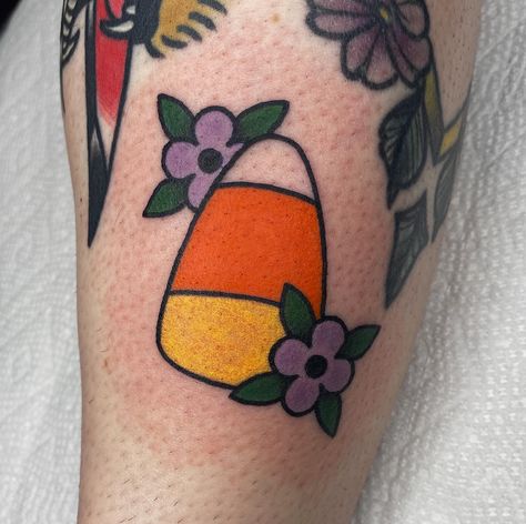 Candy corn 🌽 let’s do more candy tattoos! Cotton Candy Tattoo, Candy Corn Tattoo, Corn Tattoo, Candy Tattoo, Candy Corn, Do More, Cotton Candy, Corn, Candy