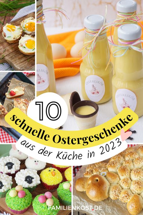 Ostern ist neben Weihnachten das größte Familienfest in unserem Kulturkreis. Deshalb haben wir Euch hier einige Rezepte und Geschenkideen rund um den österlichen Familientisch zusammengestellt. Familienkost.de, Osterrezepte, Ostergeschenke aus der Küche, Osterrezepte backen, Osterrezepte Brunch, Osterrezepte herzhaft, Osterrzepte Kinder Last Minute Ostergeschenk, Oster Brunch, Ostern Diy, Happy Easter, Easter, Gift Ideas, Snacks, Gifts