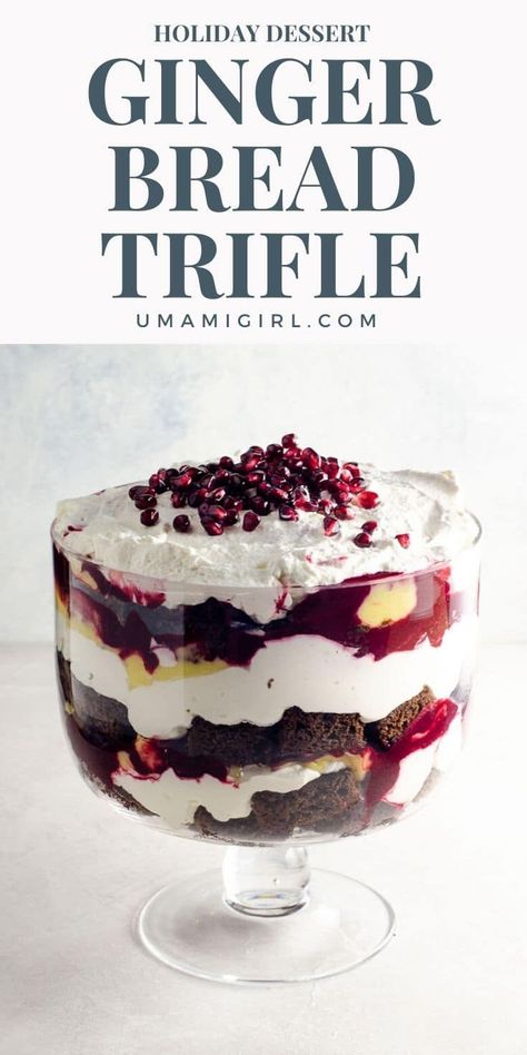 Holiday Trifle, Gingerbread Trifle, Festive Holiday Desserts, Favorite Holiday Desserts, Lemon Curd Recipe, Make Ahead Desserts, Trifle Recipe, Holiday Dessert, Easy Cookie Recipes