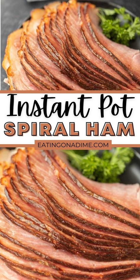 Instant pot ham - easy Instant pot Spiral Ham Recipe Spiral Ham Instant Pot, Pressure Cook Ham, Instant Pot Spiral Sliced Ham, Pressure Cook Ham Instant Pot, Dr Pepper Ham Instant Pot, Pressure Cooker Ham Recipes, Ham Instant Pot Recipes Precooked, Ham In Pressure Cooker, Instant Pot Boneless Ham