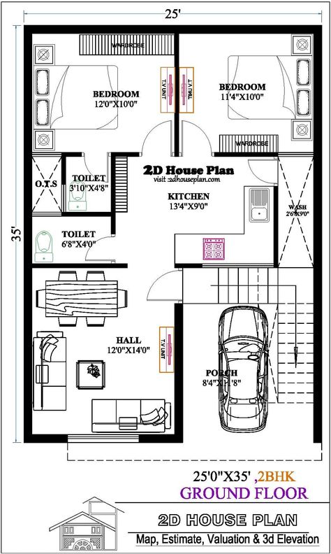 25 35 house plan | 25×35 house plan | Best 2bhk house plan 25 X 35 House Plan, 35×40 House Plan, 20×35 House Plan, 30×35 House Plan, 25×35 House Plan, 25×40 House Plan, 2bhk Plan, 2 Bhk House Plan, One Bedroom House Plans