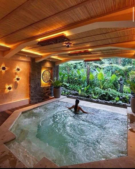 Indoor Swimming Pool Design, Home Spa Room, Indoor Jacuzzi, Indoor Hot Tub, Indoor Pool Design, Spa Interior, Grow Your Instagram, Get More Followers, Dream Pools