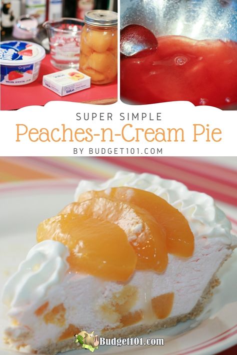 Peach Cream Pie, Sugar Free Low Carb Desserts, Peaches Cream Cheese, Peach Pie Recipes, Summer Pie, Frosting Recipes Easy, Baked Peach, Cream Pie Recipes, Peach Cream