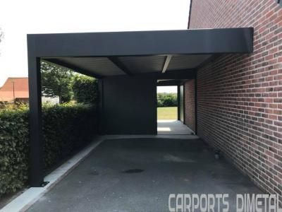 Carport Aluminium | TORI Portails Carport Makeover, Enclosed Carport, Carport Aluminium, Car Porch Design, Aluminum Carport, Modern Carport, Carport Covers, Carport Sheds, Carport Garage