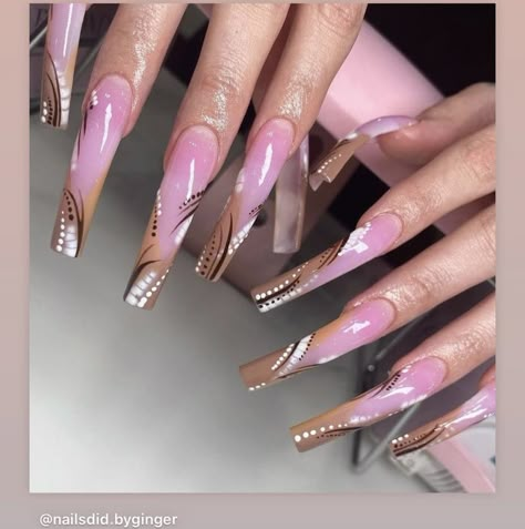 Old School Art, School Nail Art, Tapered Square Nails, Retro Nails, Elegant Nail Art, Drip Nails, Long Nail Designs, Baddie Nails, Nails Today