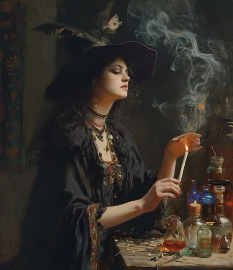 Baroque Witch, Vintage Witch Aesthetic, Mira Aesthetic, German Witch, Italian Witch, Phantom Painting, Witchcraft Wallpaper, Witchy Shoot, Vintage Witch Photos