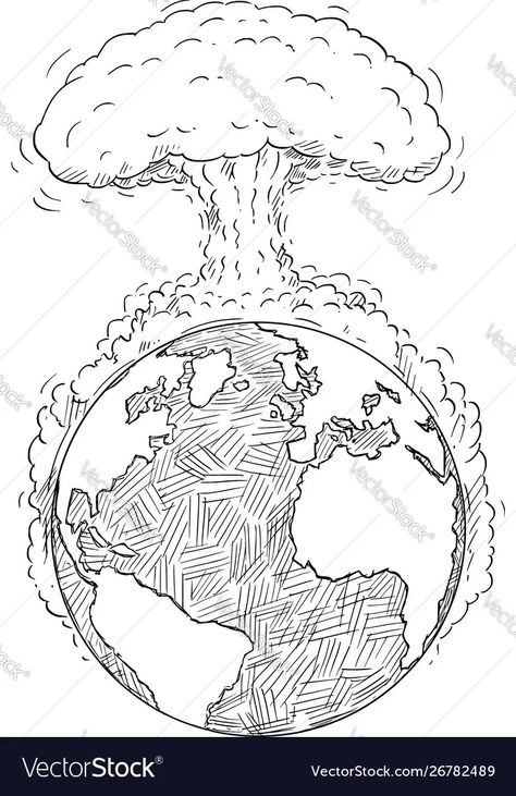 Cartoon drawing world destroyed nuclear vector image World Destroyed, Explosion Drawing, Nuclear Explosion, Earth Drawings, Earth Poster, Vector Cartoon, Cartoon Drawing, Anime Poses Reference, Graphic Organizers