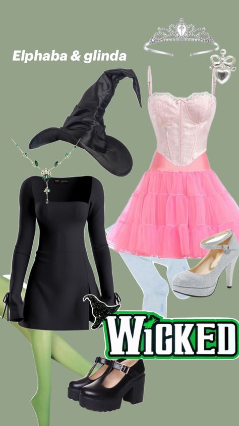 Wicked Wicked Outfit, Elphaba Costume, Movie Premiere Outfit, Wicked Costumes, Elphaba And Glinda, Matching Halloween Costumes, Wicked Musical, Duo Halloween Costumes, Fandom Outfits