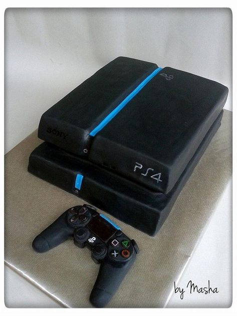 Ps4 Cake, Playstation Cake, Video Game Cakes, Birthday Boyfriend, Game Ps4, 10 Birthday Cake, Groom Cake, Ps4 Console, Cakes For Men